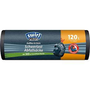 Swirl Profi Heavy Duty Trash Bags 120 l, 36 µ, 75 × 95 cm, 12 pcs
