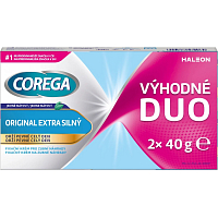 Corega Original Fixative Cream for Dentures Extra Strong 2 x 40 g