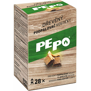 PE-PO Wooden Fire Starter Cubes 28 pcs