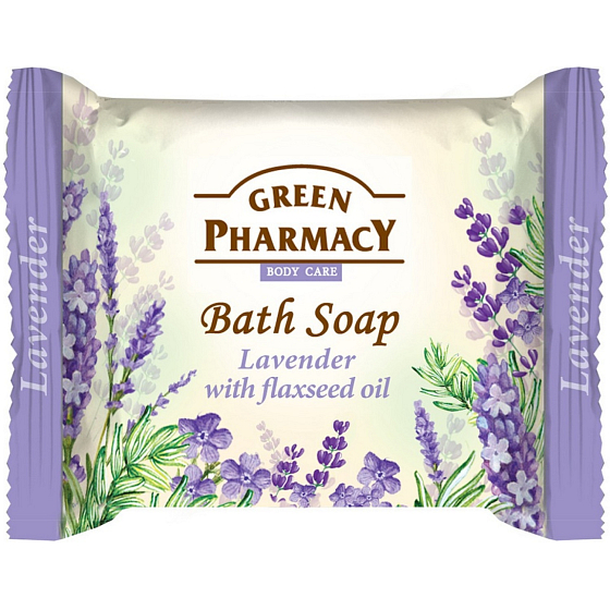 GREEN solid soap Lavender and flaxseed oil 100 g