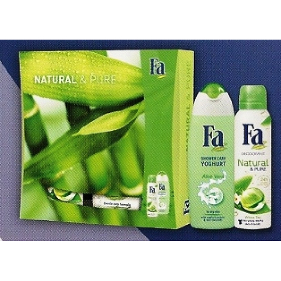 Fa Natural & Pure shower gel 250 ml + deodorant spray 150 ml, cosmetic set