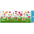Window foil without glue meadow pink flowers stripe 60 x 22, 5cm
