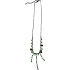 Bronze necklace with green stones 45 cm + earrings 1 pair