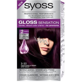 Syoss Gloss Sensation Gentle hair color without ammonia 3-33 Dark morello cherry 115 ml