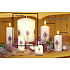 Lima Flower Lavender Scented Candle White with Lavender Print Cylinder 110 x 150 mm 1 piece