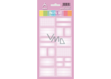 Arch Household Stickers Pastel Set Pink 12 labels
