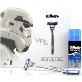 Gillette Mach3 Turbo shaver + spare head 2 pieces + Extra comfort shaving gel 75 ml, cosmetic set, for men