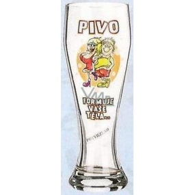 Nekupto Gifts with humor Beer glass humorous Beer shapes your body 0.6 l
