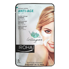 Iroha Anti-Age Hydrogel pads for eyes and lips with anti-aging collagen 6 pieces