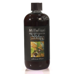 Millefiori Milano Natural Sandalo Bergamotto - Sandalwood and Bergamot Diffuser refill for incense stalks 500 ml