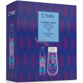 C-Thru Cosmic Aura deodorant spray for women 150 m + shower gel 250 ml, cosmetic set