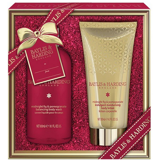 Baylis & Harding Fig and Pomegranate shower gel 300 ml + body lotion 200 ml, cosmetic set
