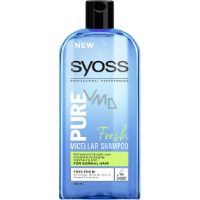 Syoss Pure Fresh refreshment and day care, micellar shampoo for normal hair 500 ml