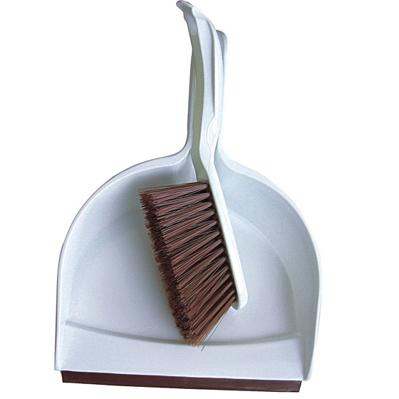 Clanax Broom with Dustpan Set Brown 3110