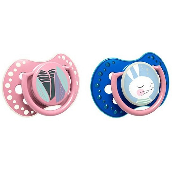 Lovi Rabbit Dynamic soother silicone for children 3-6 months 2 pieces
