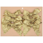 Velvet Gold Glitter Bow 10 cm 6 pieces