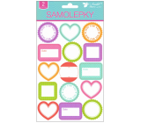 Colored labeling stickers 2 sheets 21 x 14 cm