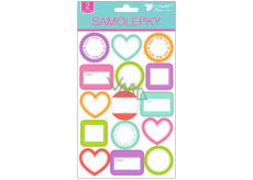 Descriptive stickers colored 2 sheets 21 x 14 cm