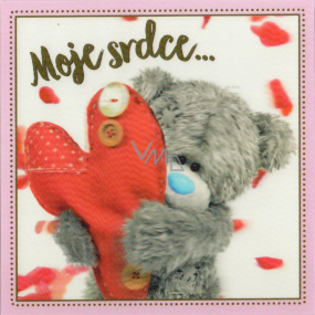 Me To You Congratulations to the envelope 3D My heart ... Teddy bear with heart 15 x 15 cm