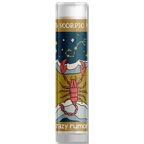 Crazy Rumors Zodiac Scorpio lip balm with mango, lemon, and berry flavor 4.4 ml