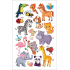 Tattoo decals Animals coloured 13 x 8,5 cm