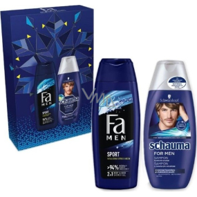 Fa Men Sport shower gel 250 ml + Schauma for Men hair shampoo 250 ml, cosmetic set for men