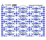 Arch Stickers for spices with blue ornament Lentil 22 x 16 cm SK
