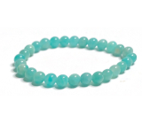 Amazonite bracelet elastic natural stone, ball 6 mm / 16 - 17 cm, stone of hope