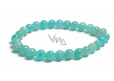 Amazonite bracelet elastic natural stone, ball 6 mm / 16 - 17 cm, stone of hope