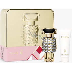 Paco Rabanne Fame eau de parfum refillable bottle 50 ml + body lotion 75 ml, gift set for women