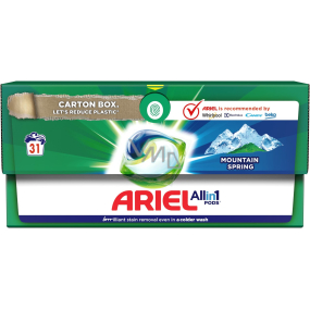 Ariel All in 1 Pods Mountain Spring gel capsules for washing white and light-coloured laundry 31 pieces