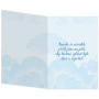 Nekupto Baby wish card Stork with baby blue 115 x 170 mm