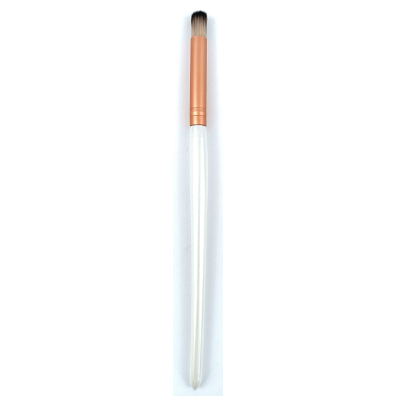 Cosmetic brush for eyeshadow round bevelled Rosegold 17 cm