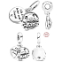 Charm Sterling silver 925 Teddy bear, fox and squirrel 2in1, friendship bracelet pendant