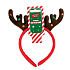 Christmas headband Reindeer antlers with rhinestones 1 piece
