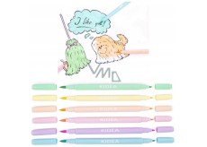 Kidea Double-sided brush markers 6 pieces