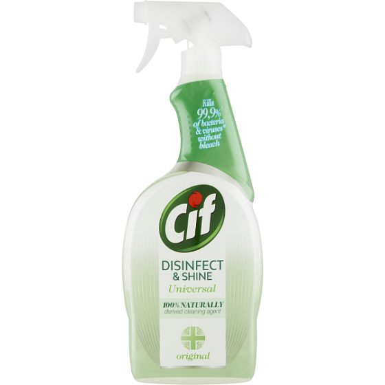 Cif Disinfect & Shine Universal Cleaning Spray 100% Naturally 750 ml Spray