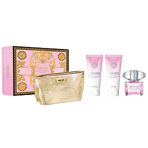 Versace Bright Crystal set eau de toilette 90 ml + body lotion 100 ml + shower gel 100 ml + pouch, gift set for women Versace Bright Crystal set eau de toilette 90 ml + body lotion 100 ml + shower gel 100 ml + pouch, gift set for women