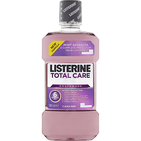 Listerine Total Care Clean Mint Mouthwash For Complete Dental Protection 500 ml