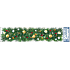 Window foil without glue decorated with gold, silver, red 64 x 15 cm