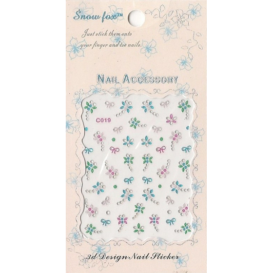 Nail Accessory 3D nail stickers 1 sheet 10100 C019
