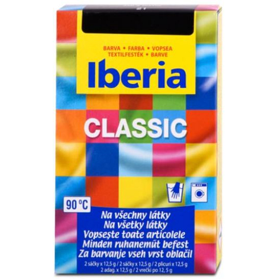 Iberia Classic Fabric Dye Black 2 x 12.5 g