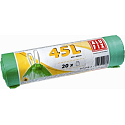 Alufix Trash bags retractable green, 14 µm, 45 liters, 60 x 60 cm, 20 pieces