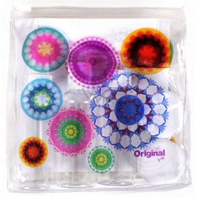 Albi Original Travel Set of Bottles 3 x 80 ml, + 2 Containers + Arabesque Case - 15 cm x 15 cm x 4.5 cm