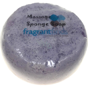 Fragrant Love Glycerine massage soap with a sponge filled with the scent of perfume Jessica Parker Lovely in purple-pink 200 g