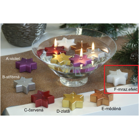 Lima Floating star candle frosty effect 60 x 60 x 25 mm 1 piece