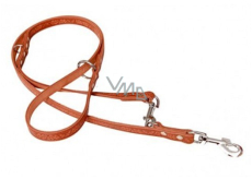 B&F Leather leash switch Grazl pattern acorn leaf color cognac 1.8 x 240 cm