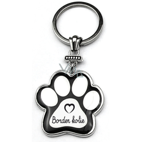 Nekupto Pets key ring in the shape of a paw Border collie 40 x 85 x 3 mm