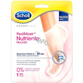 Scholl PediMask Expert Care Coconut Oil 20 minute nourishing foot mask with coconut oil, 1 pair of slip-on socks
