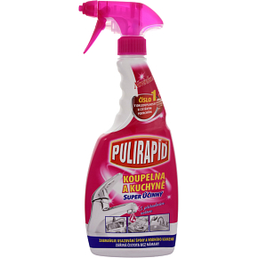 Pulirapid Bathroom and Kitchen Limescale Remover with Vinegar, 500 ml